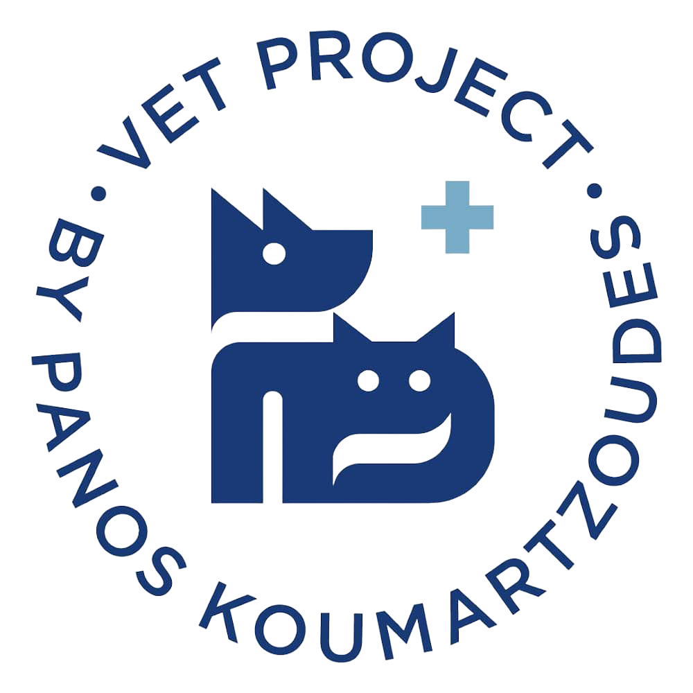 Λογότυπο του Vet Project στο Κολωνάκι, όπου κάθε χώρος έχει σχεδιαστεί με βάση την ευεξία του ζώου και την αποδοτικότητα της φροντίδας.